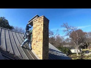 Making and installing Paint grip chimney cap