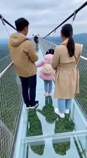 Terrifying Moment: Girl Falls from Glass Bridge