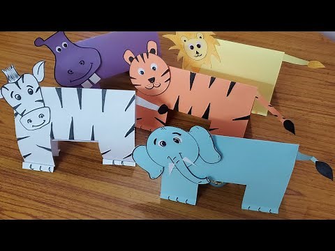 Wild animals craft | How to make wild animals playset for kids
