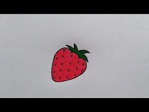 สอนวาดรูป​ระบายสี​ สตอเบอรี่​ง่าย​ ๆ​ ด้วยสีไม้🍓How​ to​ draw​ Strawberry Easy​
