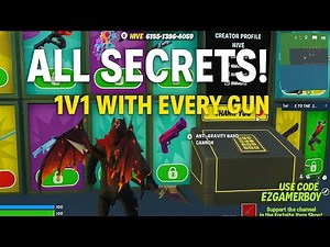 HOW TO UNLOCK EVERY SECRET IN 1V1 WITH EVERY GUN!
