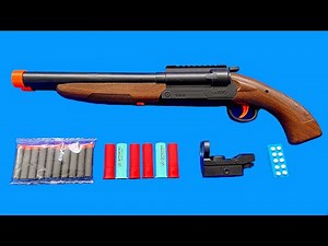 Unboxing shot bomb set,Realistic shotgun Double Barrel S686 Gun, TOYS REVIEW-ASMR Videos