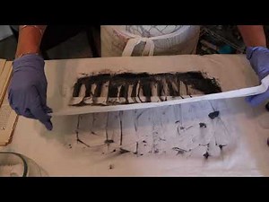 Mixed Media Art - Mono Printing on Large Fabric