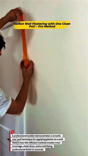 Pro Builder Shows How to Apply Plaster to a Wall in One Smooth Pull
