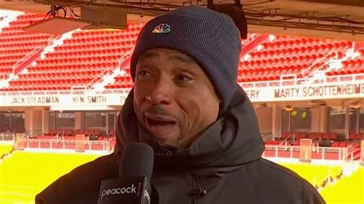 Harrison forced into wardrobe change as viewers mock NBC Sports star's outfit