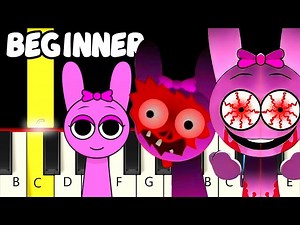 Pinki in 24 Phases (Sprunki) - Piano Tutorial - Videos For Kids