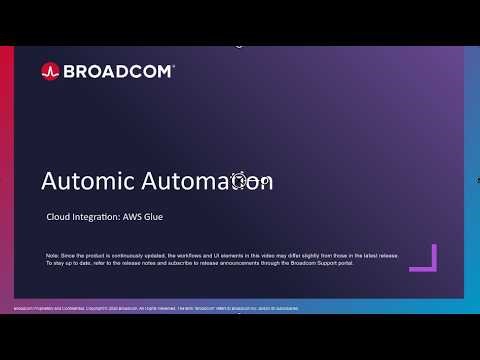 Automic Automation Cloud Integration: AWS Glue