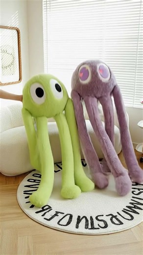 Quirky & Cozy 🐙. Add some fun to your room with this long-legged octopus plush. Soft enough to be a pillow and cute enough to be the perfect decor piece. #OctopusPlush #RoomDecor #PlushieLove #FunnyGift #CozyVibes