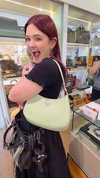 Finding my ✨dream✨ ‪@Prada‬ bag secondhand in Singapore!!!! 🥹💚🫧 #pradacleo #secondhanddesigner