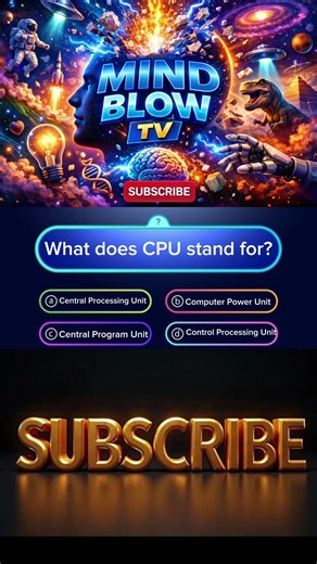 | What Does CPU Stand For? 🤔 | Mind Blow TV GK Quiz #shorts #questionschallenge #quiz #gkquiz