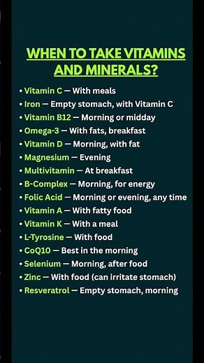 When to Take Vitamins and Minerals? — The Complete Supplement Timing Guide