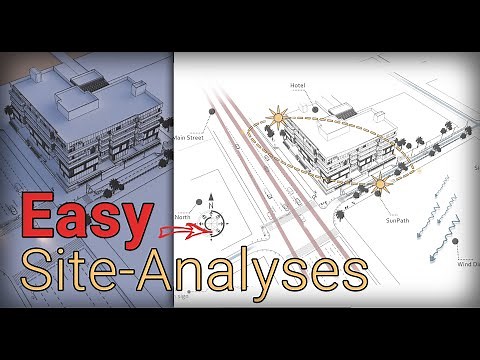 How to make an EASY architectural site analysis using Photoshop | Short Tutorial