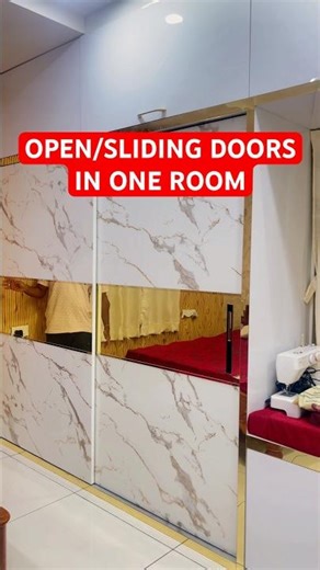 Best wardrobe styles open vs sliding doors #interiordesign #homedecor