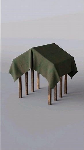 Create This Tent using nCloth Simulation in Maya 2024 #mayatutorials #maya2024 #mayamodeling