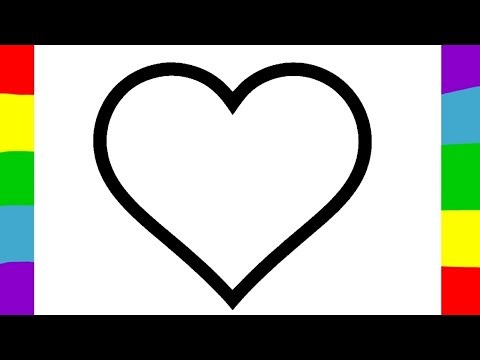 Heart drawing for kids| Shapes Tracing and colouring| Shapes Tracing easily
