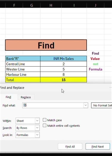 Excel Advance Find Formula 💢😄🤯