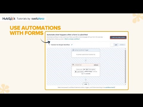 How to use automation with forms in HubSpot.