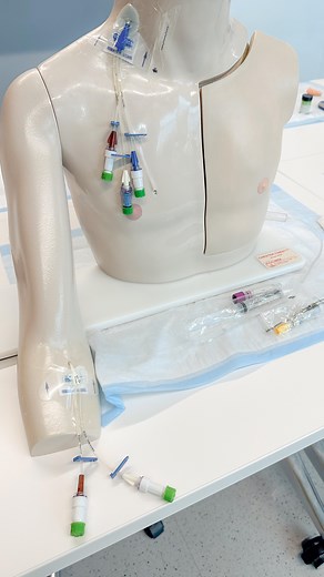 Central lines, PICC lines, and Midlines…oh my! 🤯 🩸Central Venous Catheters (CVCs) -Placed in large vessel of neck or chest & lead to large vessels near heart -May remain in for months -Increased risk of infection 🩸Peripherally Inserted Central Catheter (PICC Line) -Placed peripherally & leads to large vessels (central) near heart -May remain in for months -Increased risk of infection 🩸 Midline Catheter -Placed peripherally & extends MIDWAY from insertion site to the heart -May remain in for