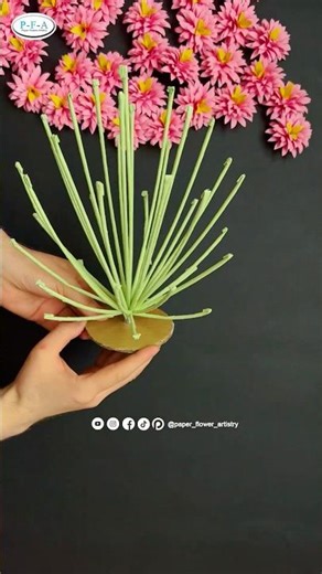 How to Make Paper Tree Branches 🌿 | Wire Craft | Easy DIY Paper Flower Stem