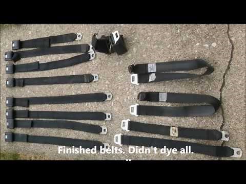 Dying car seat belts