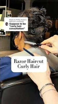Razor cutting curly haircut tutorial