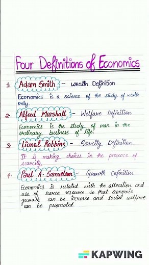 Definition of economics | concept of economics and significance of statistics in economics | class11
