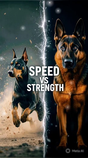 German Shepherd vs Doberman | Speed vs Strength 🐕⚡💪