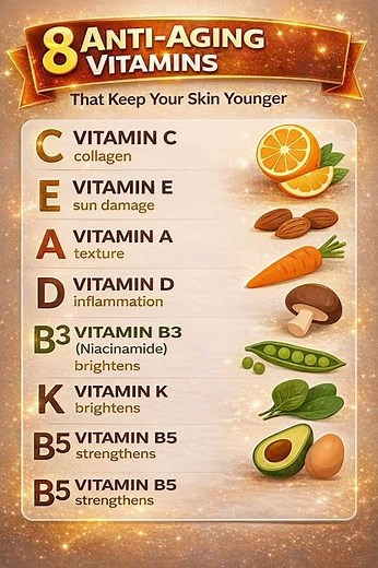 The 8 Vitamin Hack for Glowing, Youthful Skin ✨ #antiaging #skincare #beautytips