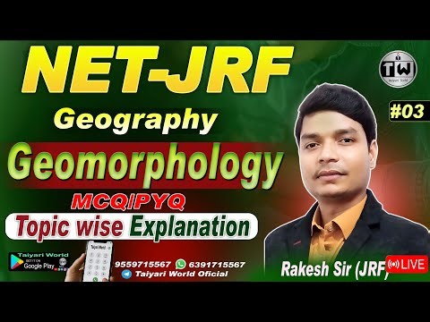 UGC NET Geography 2025 | Geomorphology Practice MCQs | Chapterwise | NET/JRF Dec 2025 | Class 03