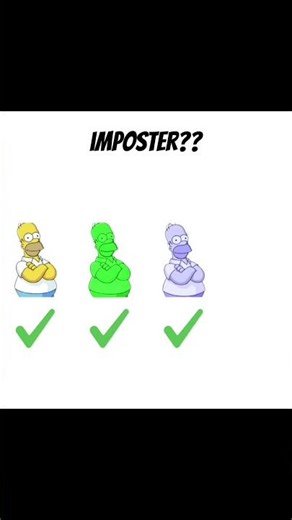 what colour is imposter? #simpsons #shorts #imposter