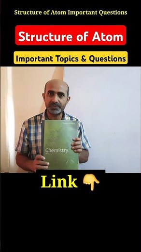 Structure of Atom Class 11 Chemistry Important Topics and Questions #shorts #class11 #chemistry