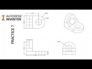 Autodesk Inventor Tutorial - Practice 7 | 3D Modelling for Beginner (Step by Step)