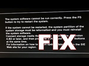 How to Fix the PS3 System Software cannot be run correctly Error
