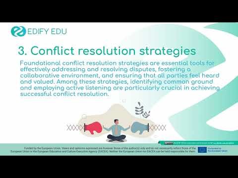 EDIFY EDU - Overall picture of conflict resolution and negotiation techniques