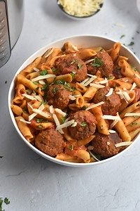 instant pot frozen meatballs  with pasta