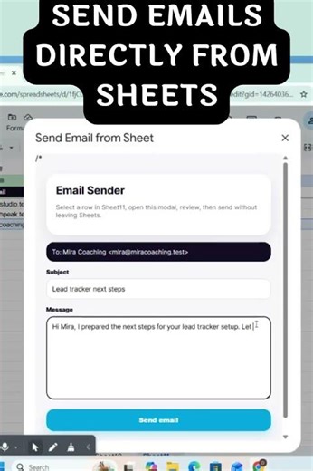 Send Emails Directly from Google Sheets with Apps Script