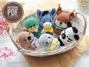 Crochet Animal Toy Pattern: Donkey, Squirrel, Mouse, Snake, Beaver, Zebra (PDF) - Etsy