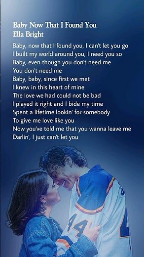 Ella Bright - Baby Now That I Found You #lyrics #ellabright #offcampus #hannahwells