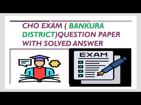 #CHO EXAM QUESTION PAPER#2025# SOLVED ANSWER # BANKURA DISTRICT #2025#