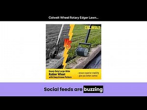 Colwelt Wheel Rotary Edger Lawn Tool 59’’, Manual Grass Edger Tool with Wheel with Extra Wide Rubber