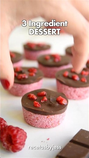 3-Ingredient Healthy Raspberry Dessert! 🍓❤️ #3ingredients #healthyrecipes #raspberry