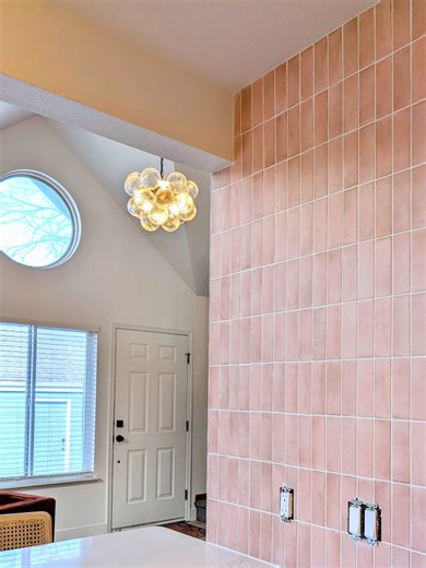 FOOTPRINTS FLOORS | Flooring | Staircases | Showers | Backsplash | Fun 40 ft.² backsplash we wrapped up this week and it turned out awesome! Small subway tile installed vertically in a clean straight stack... | Instagram