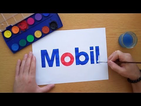 How to draw the Mobil logo
