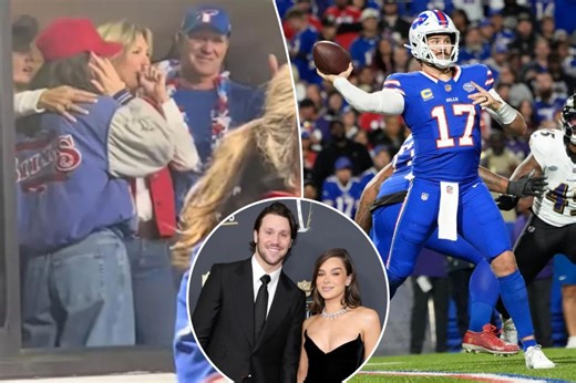 Hailee Steinfeld keeps low profile celebrating husband Josh Allen's wild Bills rally with family
