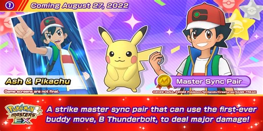 Pokemon Masters EX is celebrating its third anniversary with the debut of Ash and Pikachu