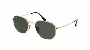 Sunglasses Ray-Ban Hexagonal Flat Lenses Gold RB3548N 001 54-21 Large in stock | Visiofactory