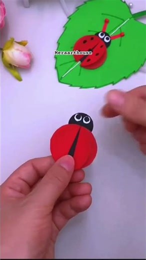 ladybug craft for kids/paper craft /paper ladybug/craft for kids /paper craft