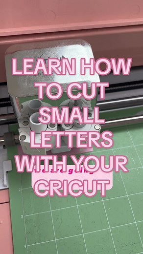 Cricut Tip- Learn how to cut small letters with your Cricut! #cricuthacks #cricuttutorials #cricuttipsandtricks #cricutnewbie #cricutcrafters #cricutbeginner