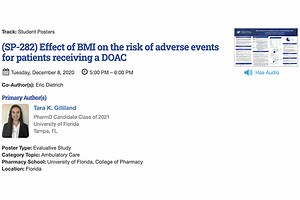 UF College of Pharmacy students embrace virtual format for student poster presentations at ASHP Midyear »  College of Pharmacy » University of Florida