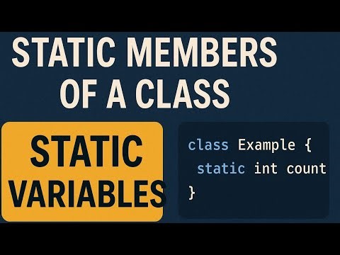 Static members of a Class | Static variables | OOPM | RGPV OOPM